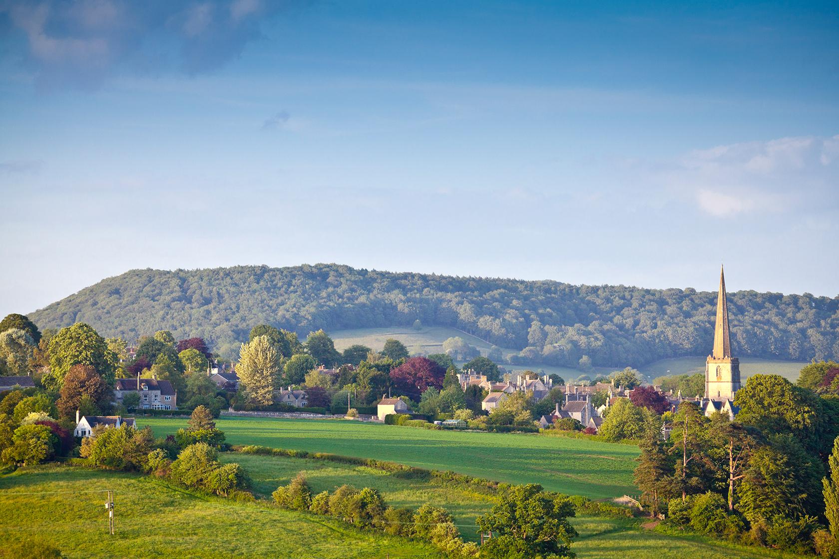 View of England’s countryside on an England vacation package
